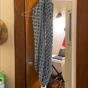 Teal knit infinity scarf